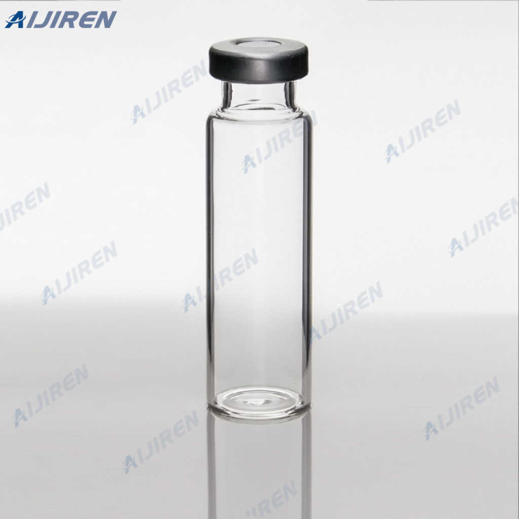 20 mL Clear Glass Crimp Top Vial with 'P' Logo, 100/pk